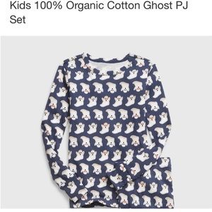 2 PAIRS: GAP 3T AND 6T Organic Long Pajamas in HALLOWEEN GHOST Print